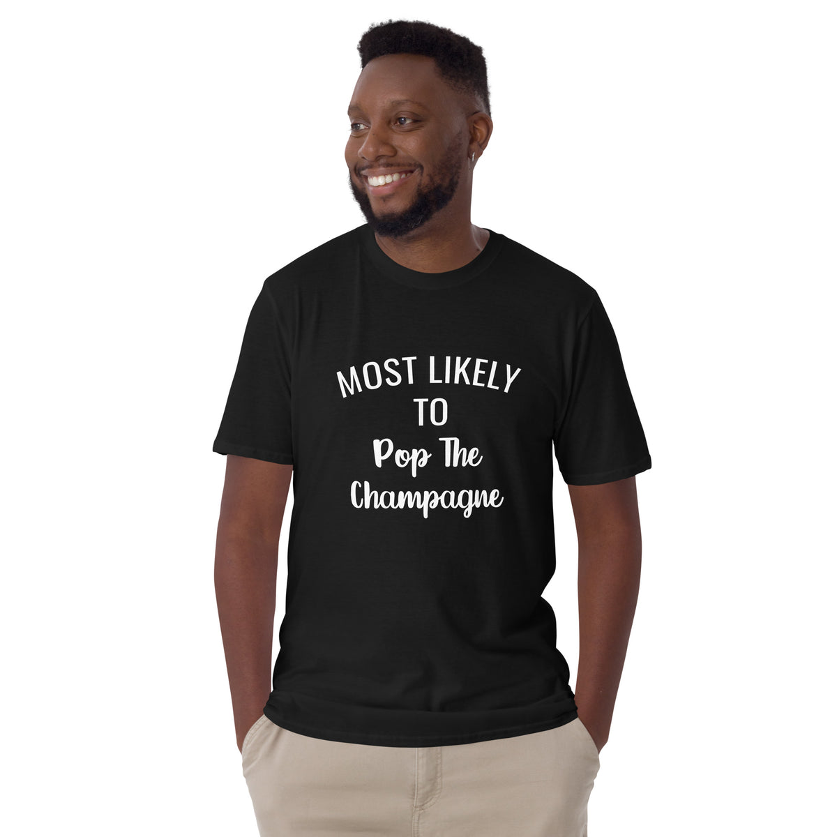 Pop The Champagne Short-Sleeve Men's T-Shirt