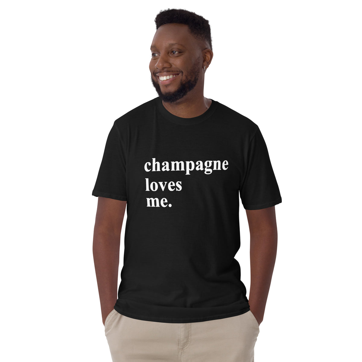 Champagne Loves Me Short-Sleeve Men's T-Shirt