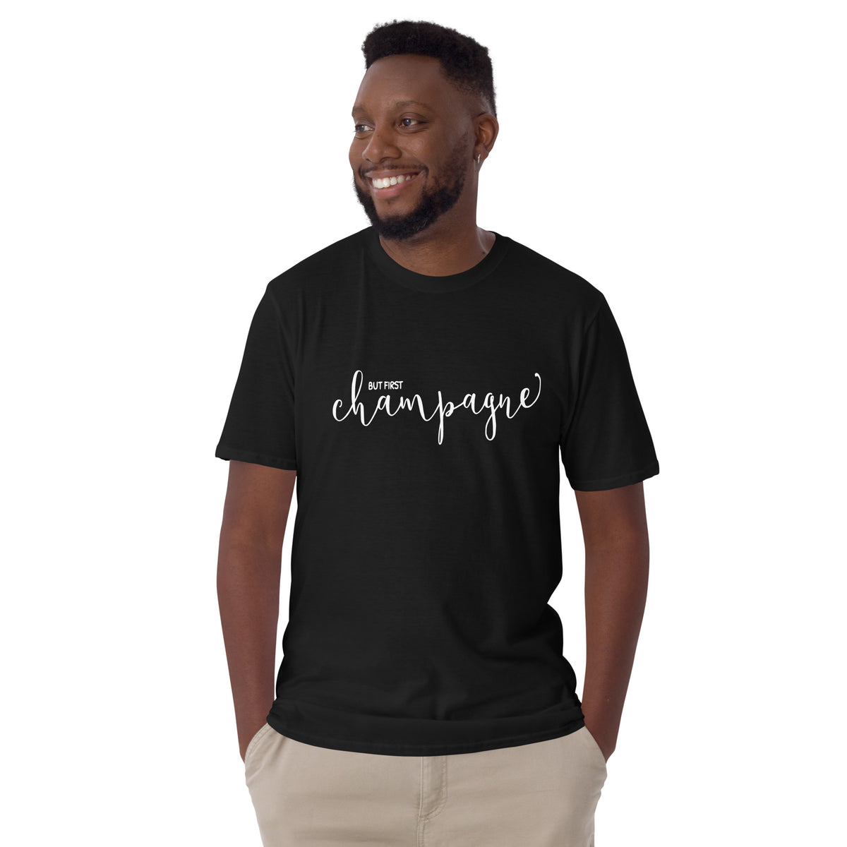 But First Champagne Short-Sleeve Men's T-Shirt