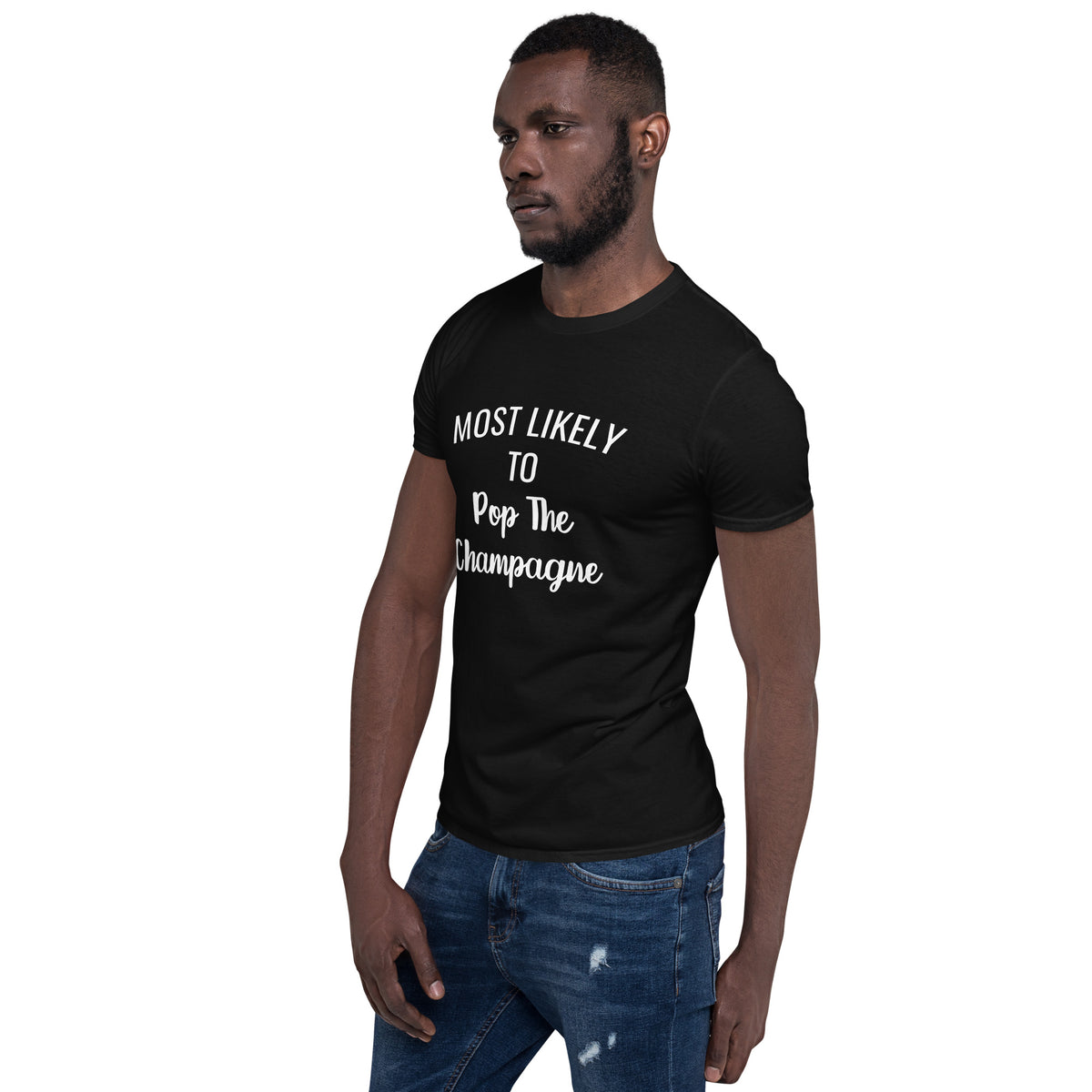 Pop The Champagne Short-Sleeve Men's T-Shirt