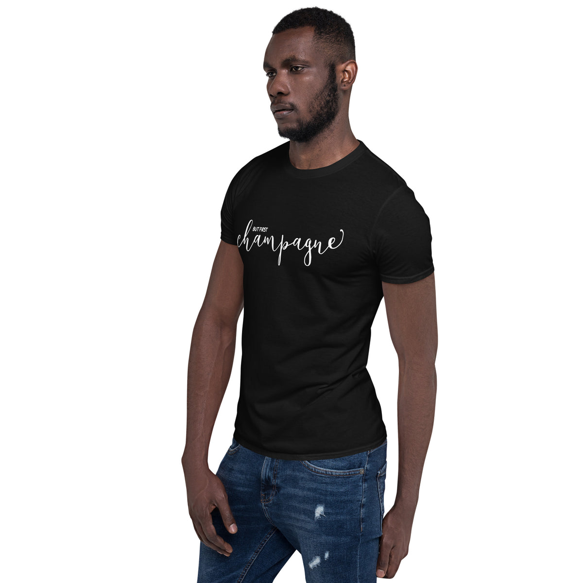 But First Champagne Short-Sleeve Men's T-Shirt