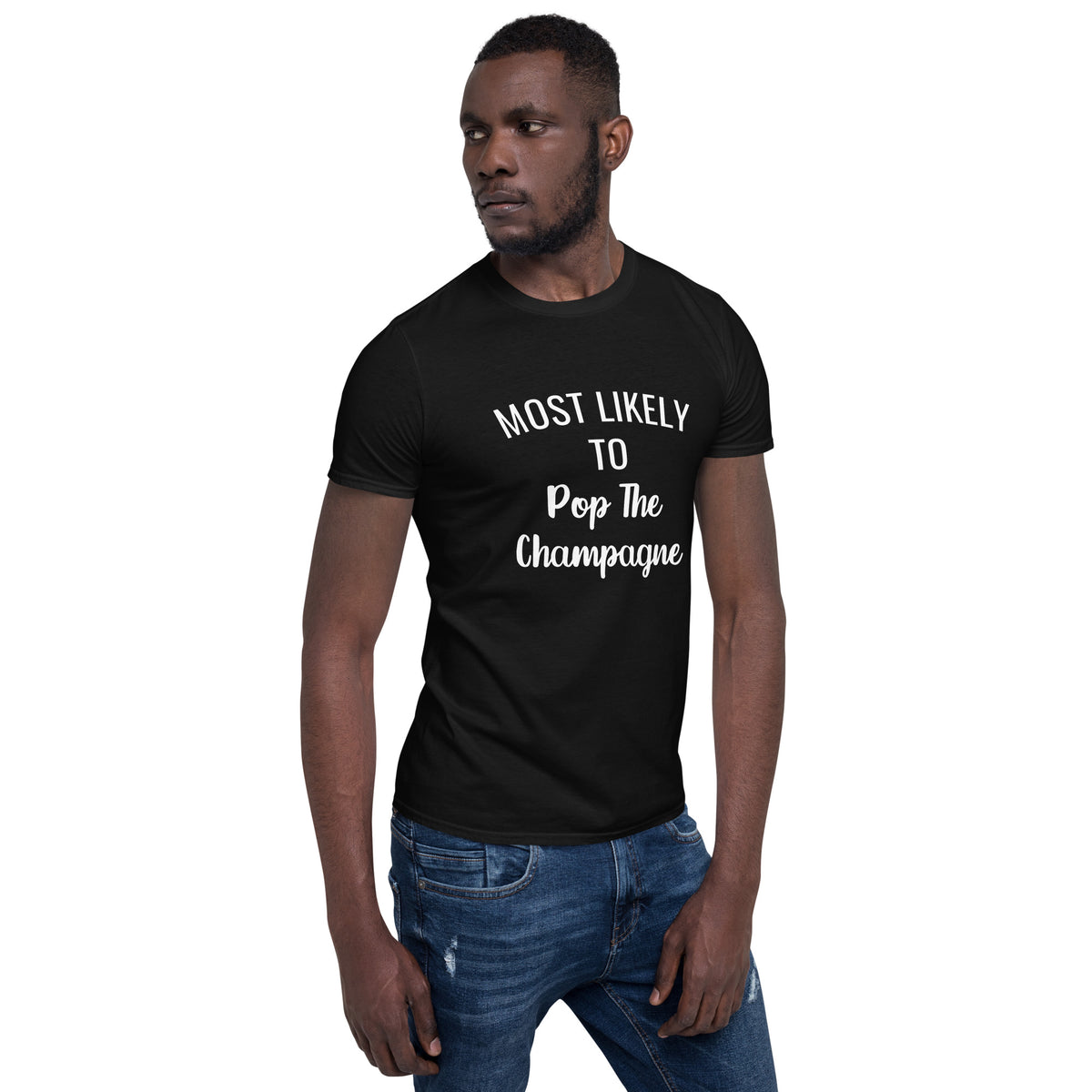 Pop The Champagne Short-Sleeve Men's T-Shirt