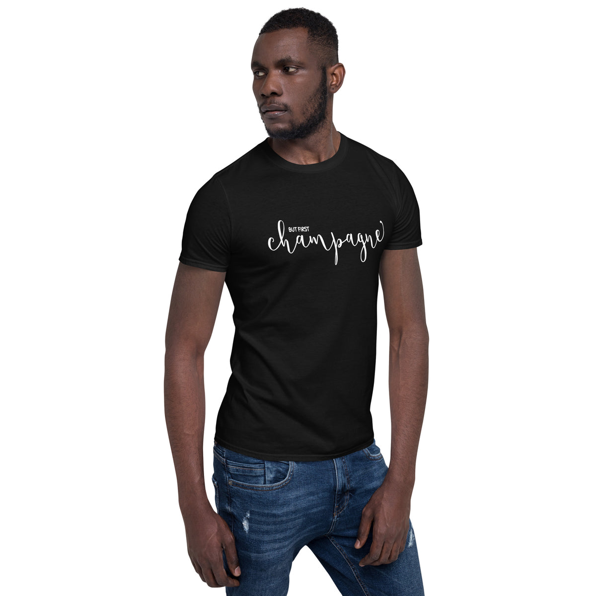 But First Champagne Short-Sleeve Men's T-Shirt