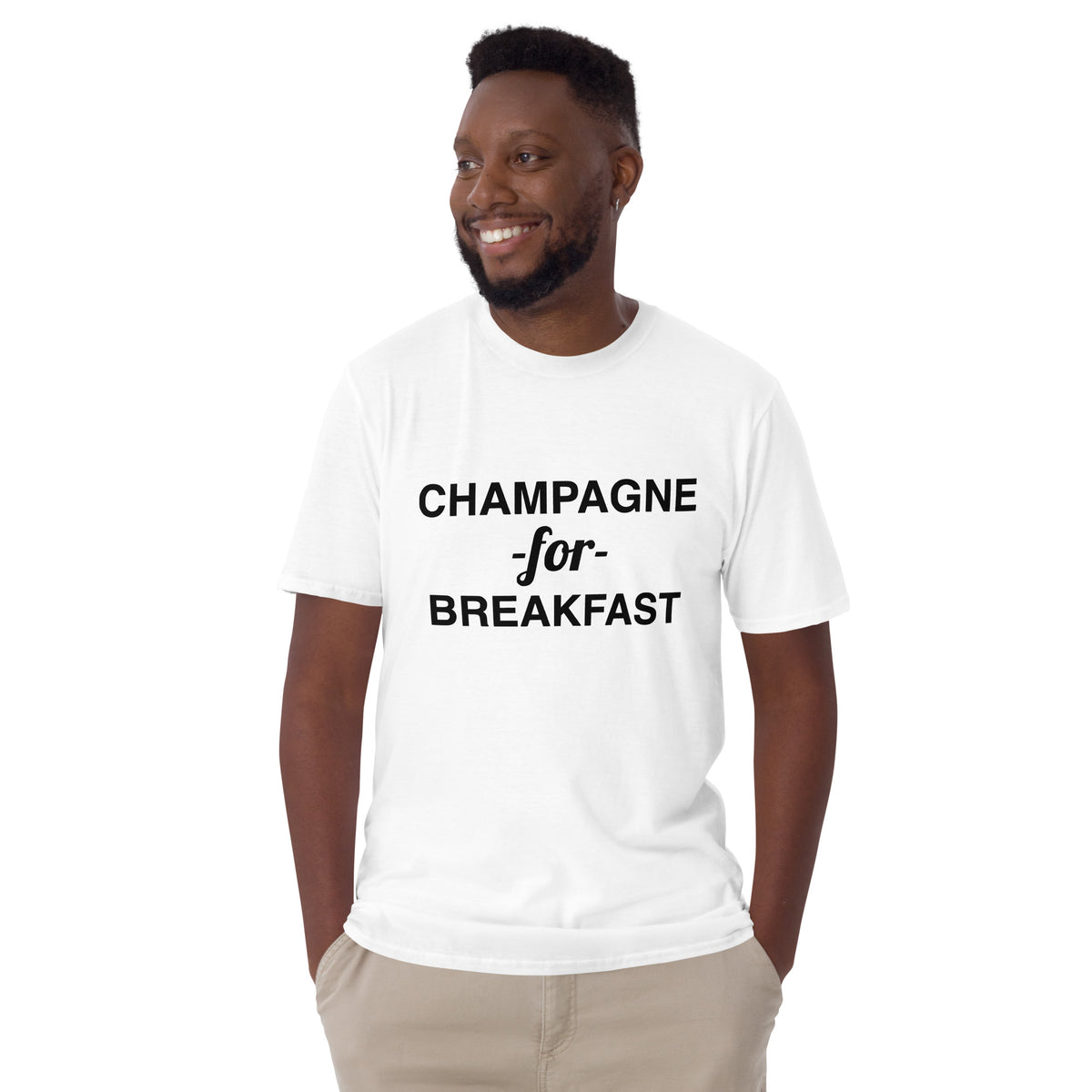 Champagne For Breakfast Short-Sleeve Men's T-Shirt