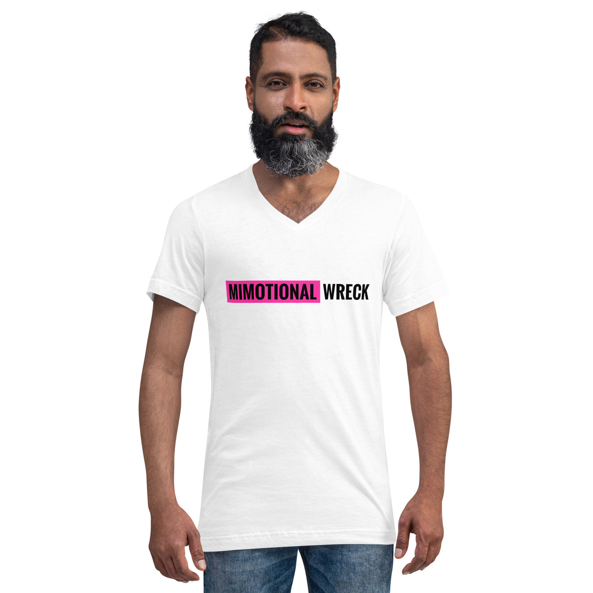 Mimotional Wreck Unisex Short Sleeve V-Neck T-Shirt