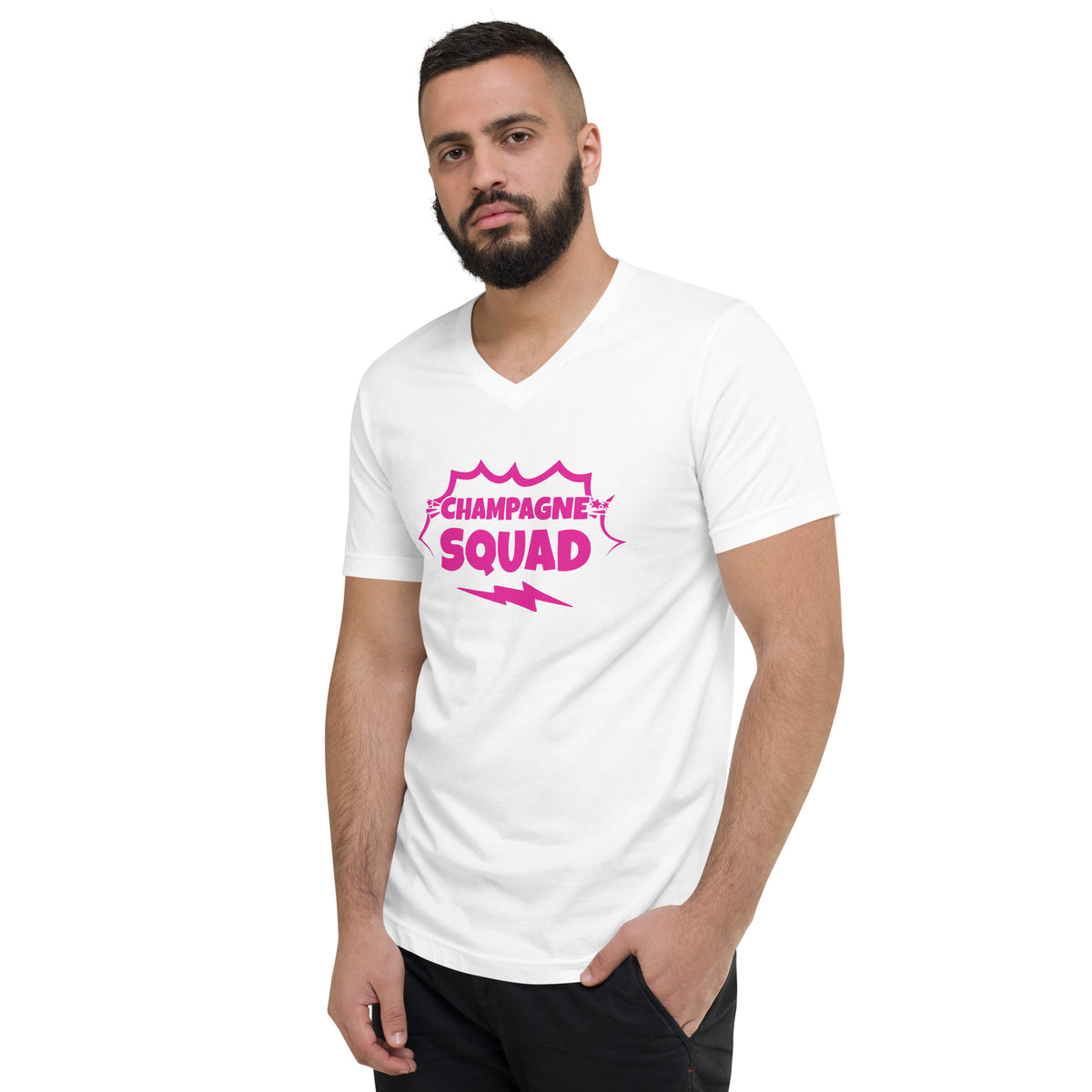 Champagne Squad Men Short Sleeve V-Neck T-Shirt copy