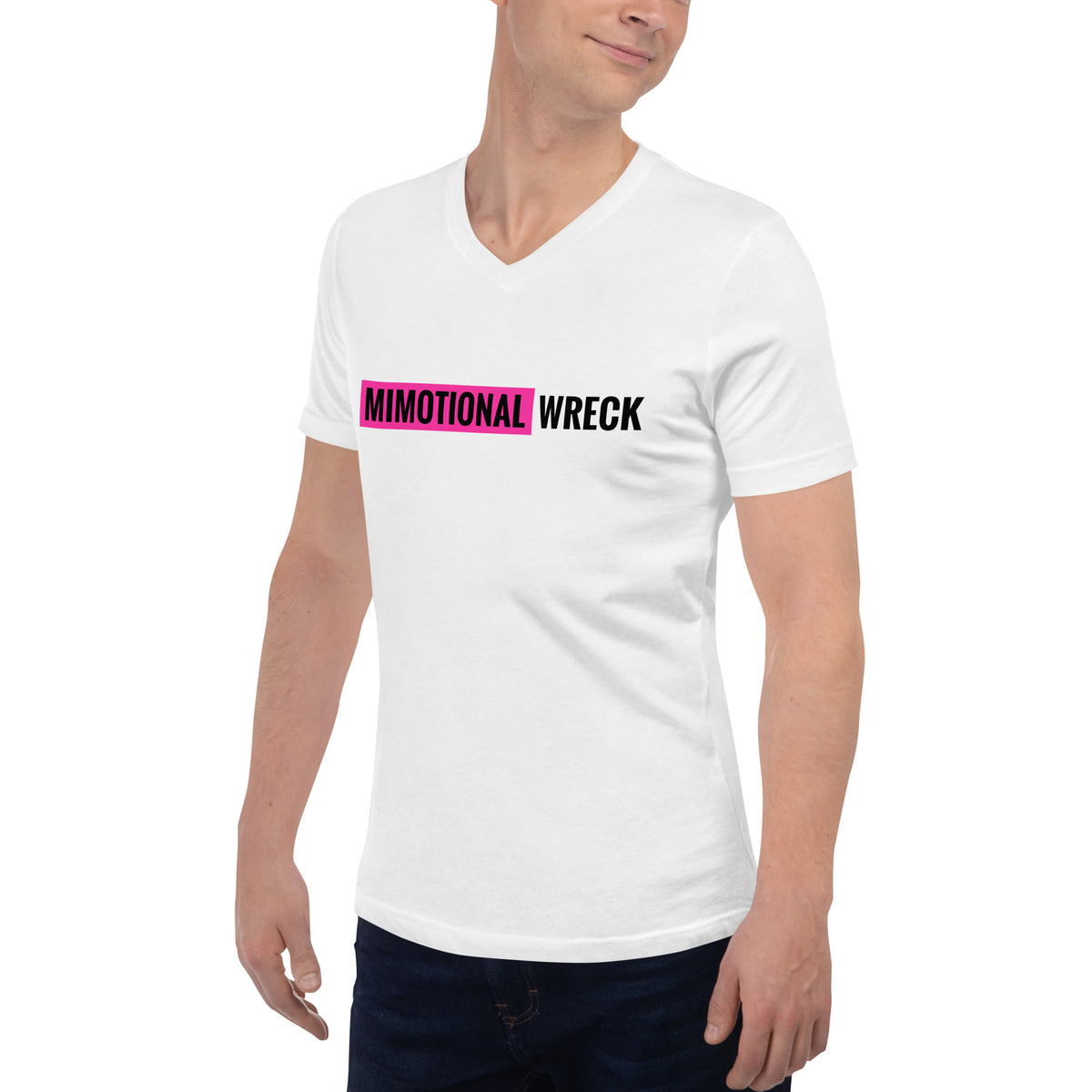 Mimotional Wreck Unisex Short Sleeve V-Neck T-Shirt