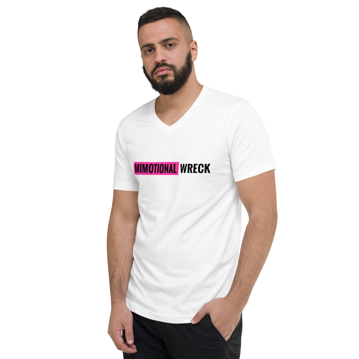 Mimotional Wreck Unisex Short Sleeve V-Neck T-Shirt