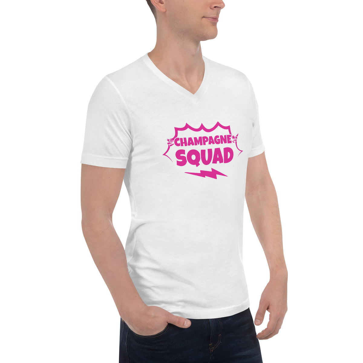 Champagne Squad Men Short Sleeve V-Neck T-Shirt copy