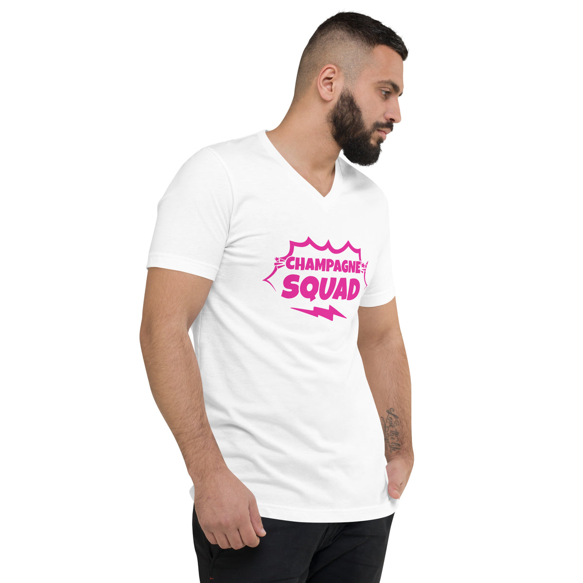 Champagne Squad Men Short Sleeve V-Neck T-Shirt copy