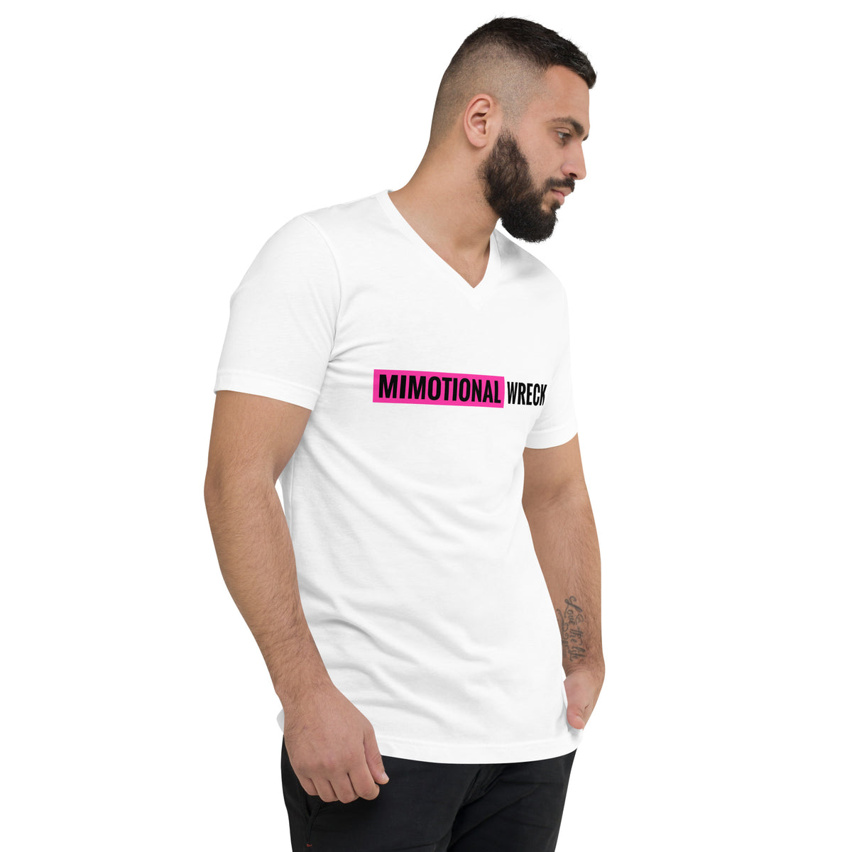 Mimotional Wreck Unisex Short Sleeve V-Neck T-Shirt