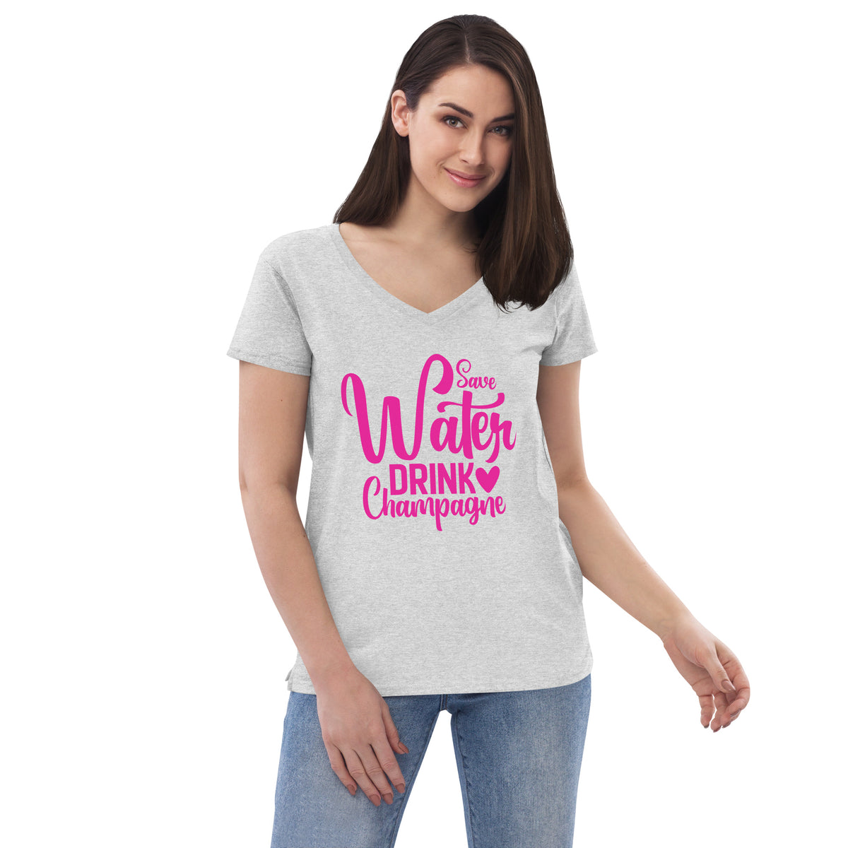 Save Water Women’s Recycled V-Neck T-Shirt