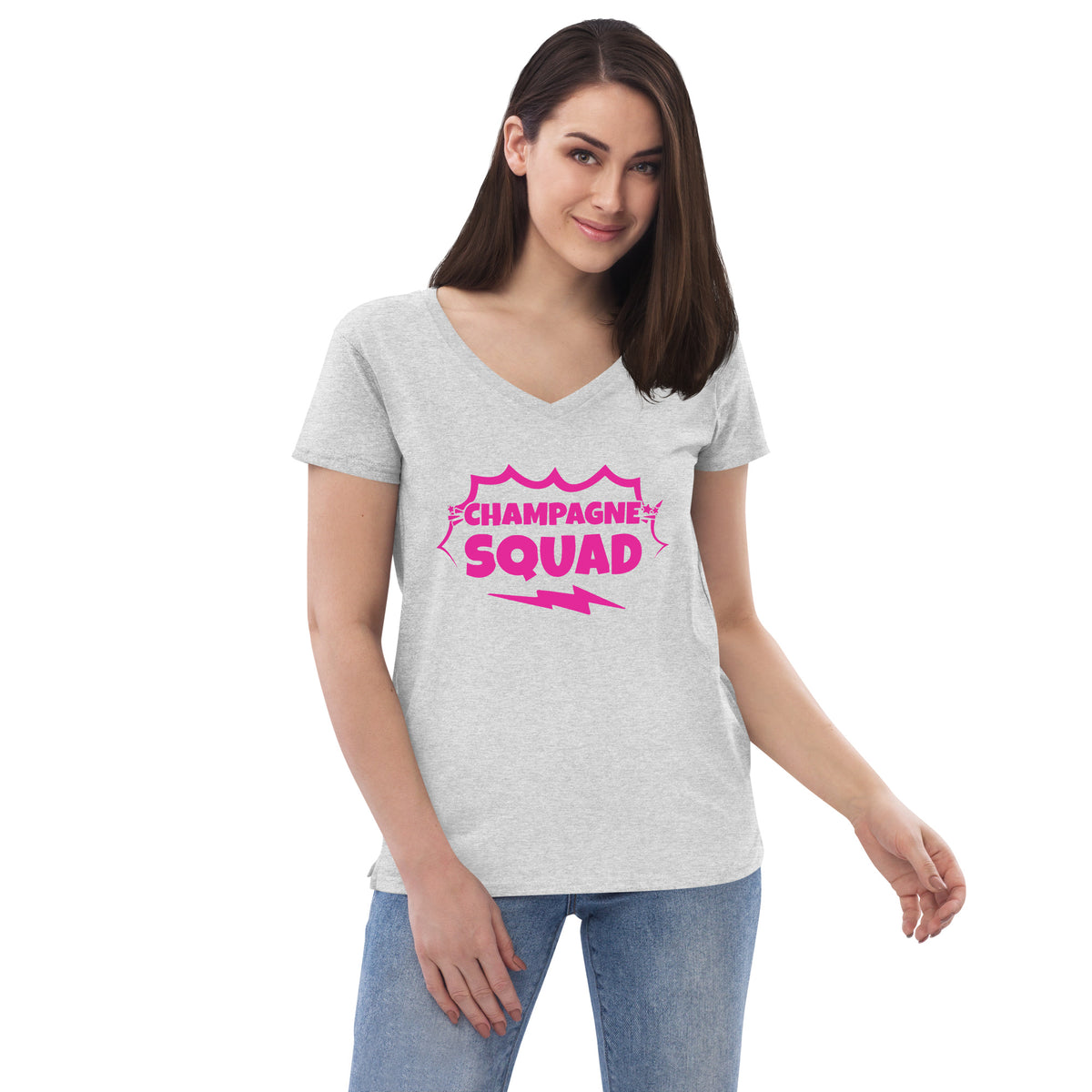 Champagne Squad Women’s Recycled V-Neck T-Shirt