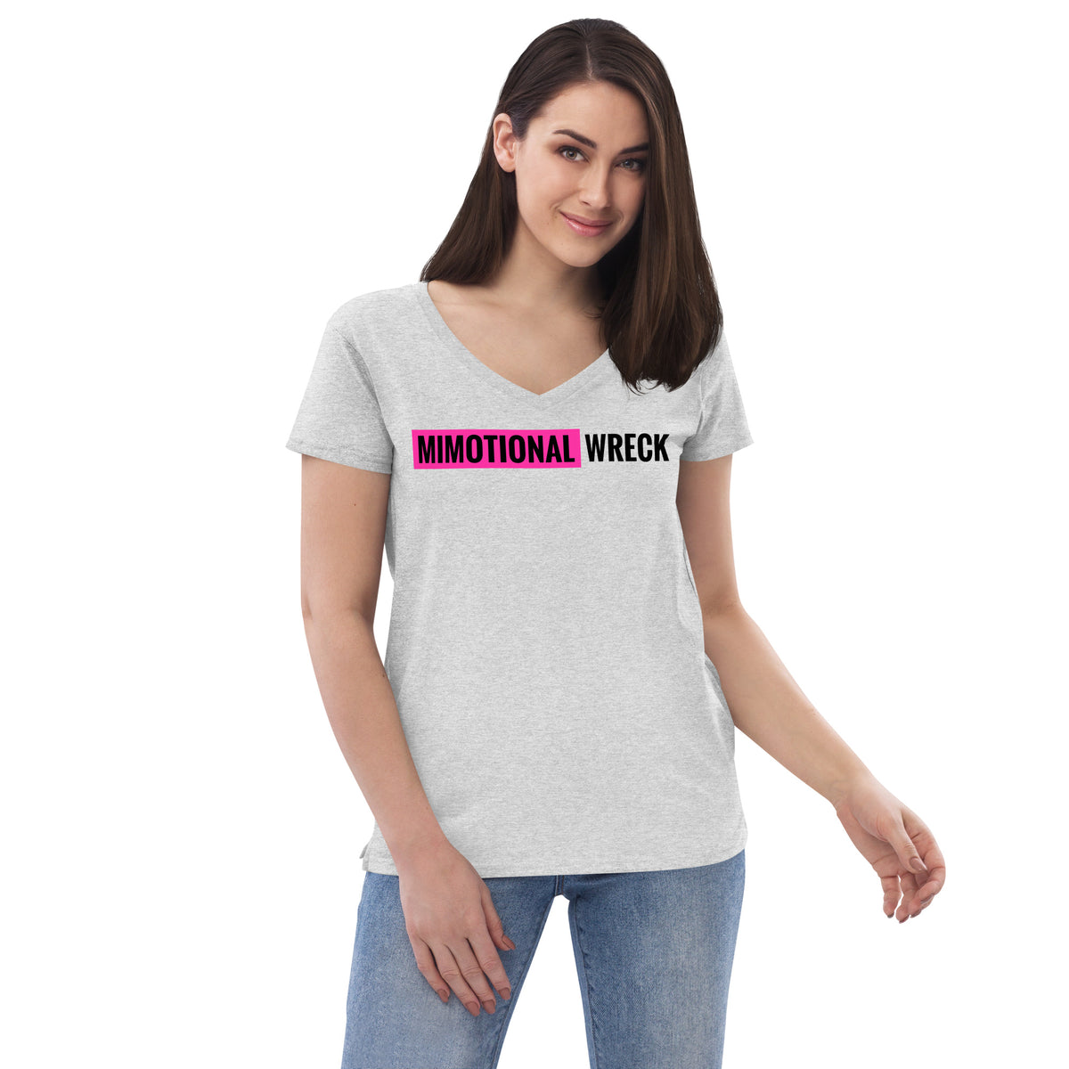 Mimotional Wreck Women’s Recycled V-Neck T-Shirt