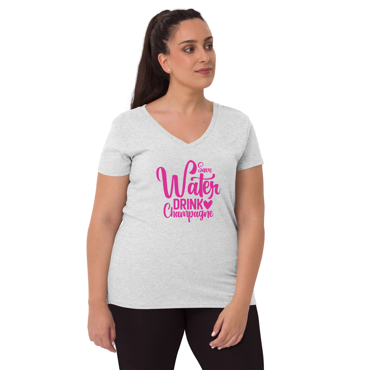 Save Water Women’s Recycled V-Neck T-Shirt