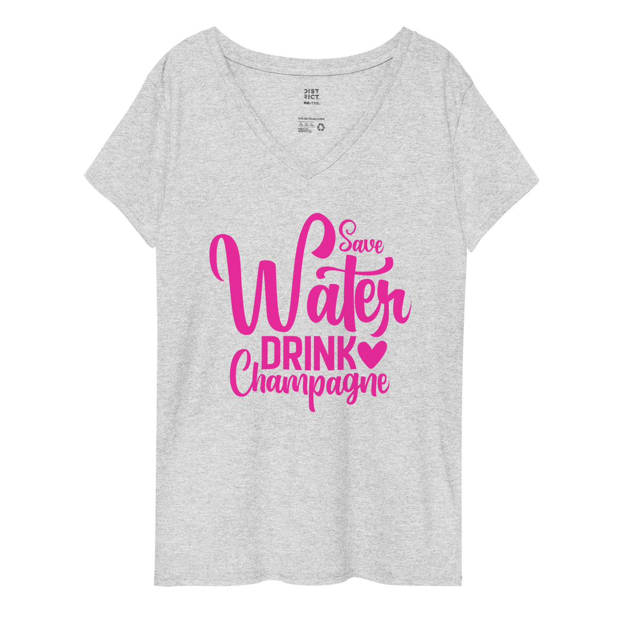 Save Water Women’s Recycled V-Neck T-Shirt