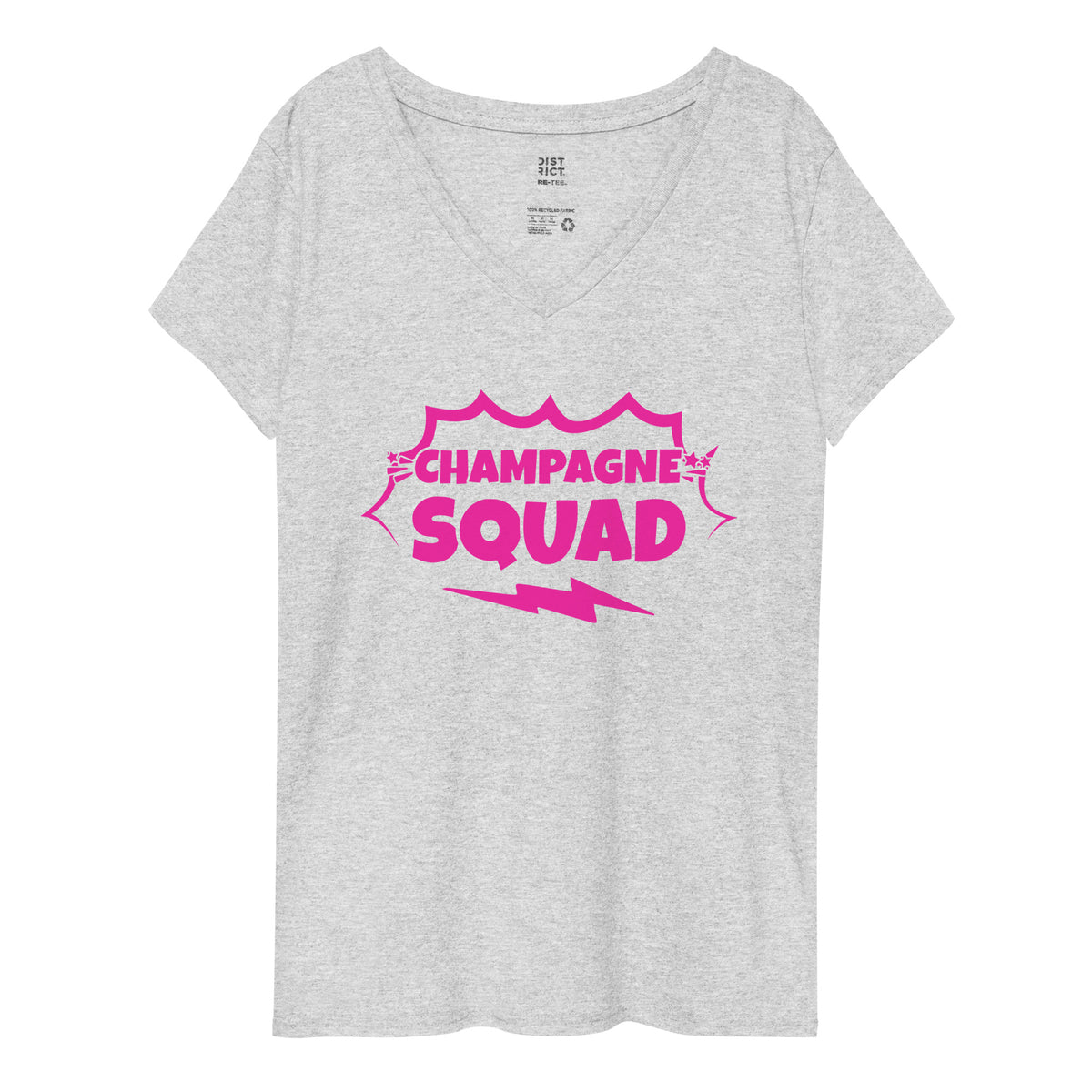 Champagne Squad Women’s Recycled V-Neck T-Shirt