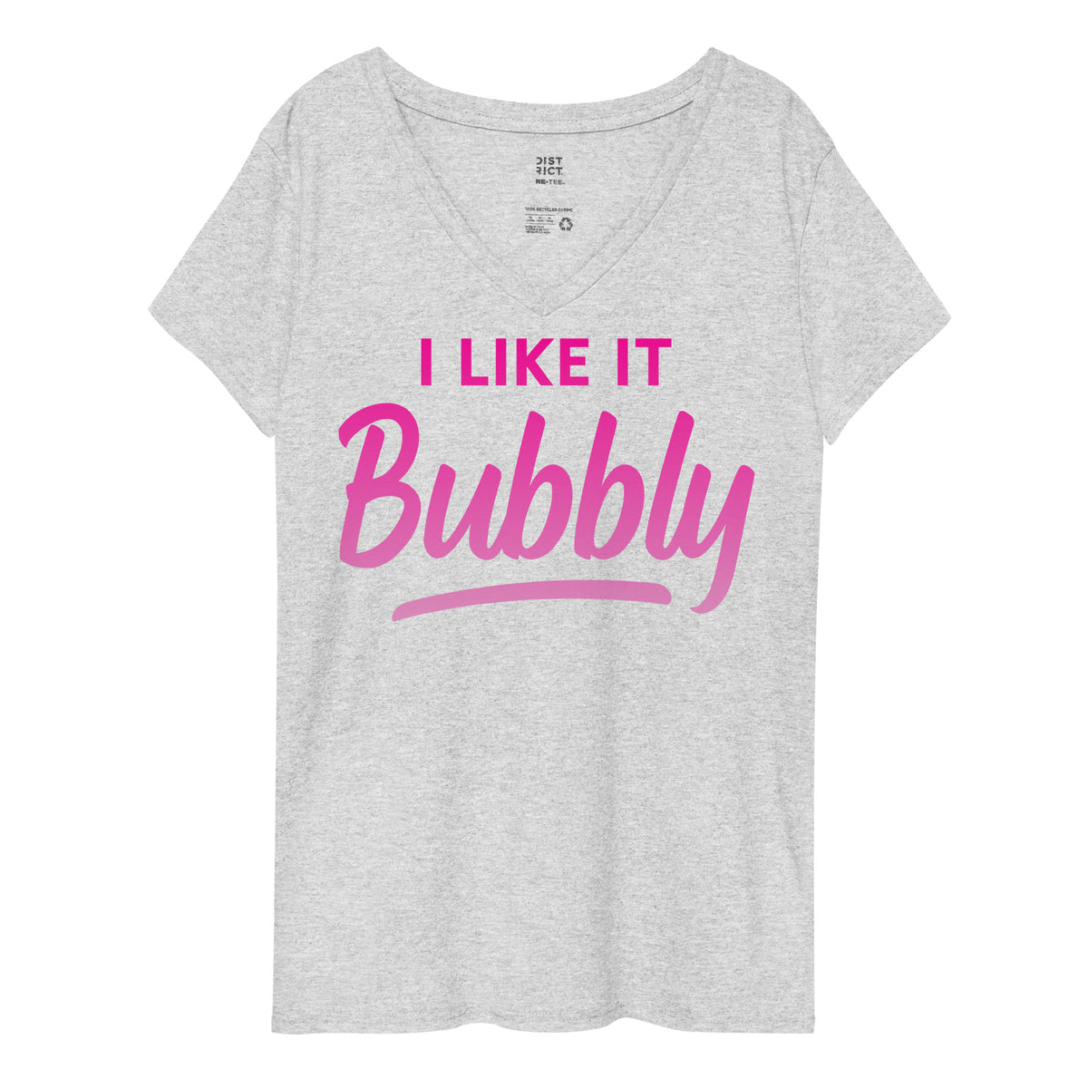 I Like It Bubbly Women’s Recycled V-Neck T-Shirt