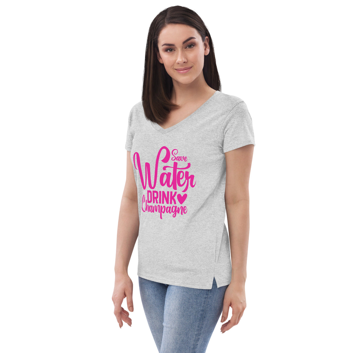 Save Water Women’s Recycled V-Neck T-Shirt