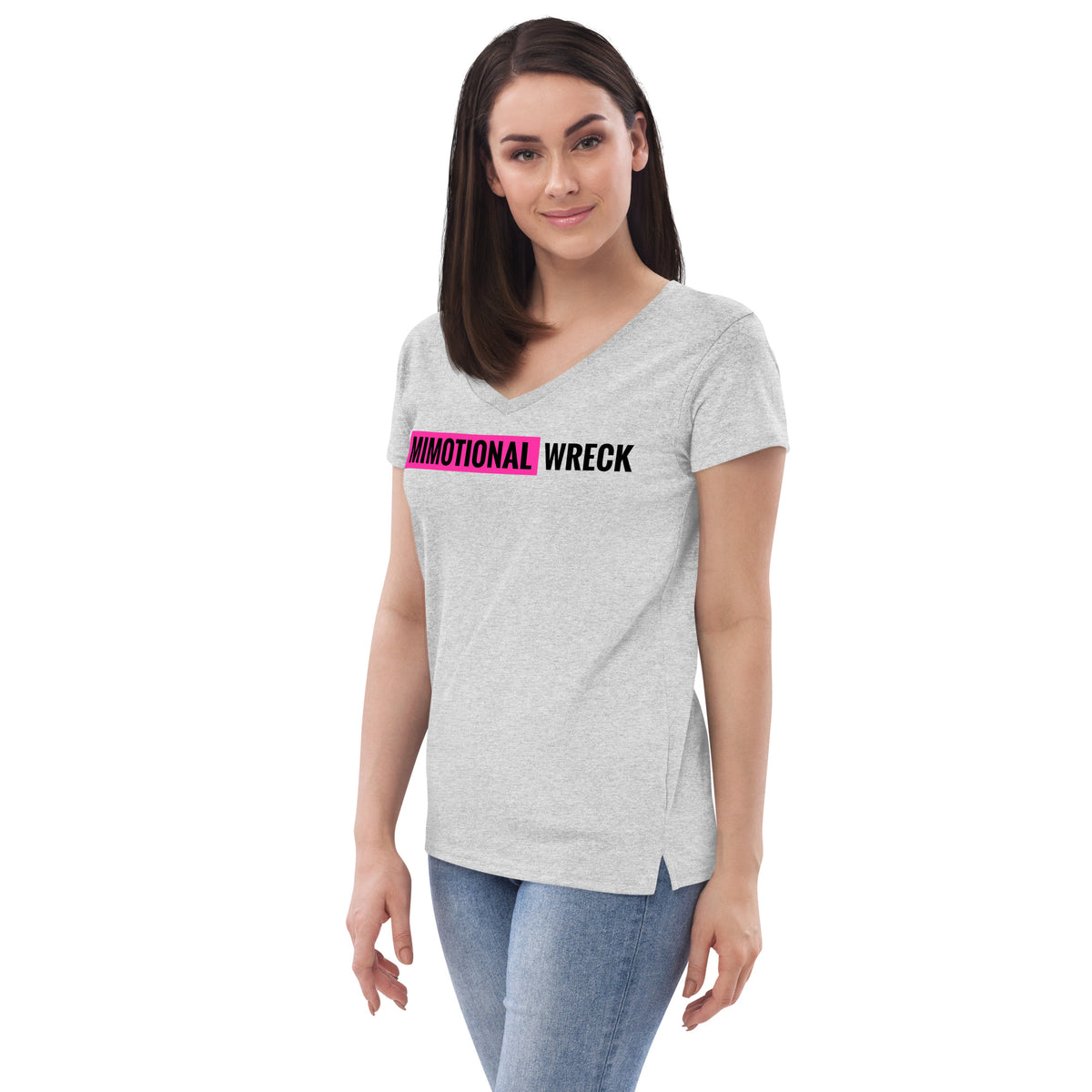 Mimotional Wreck Women’s Recycled V-Neck T-Shirt