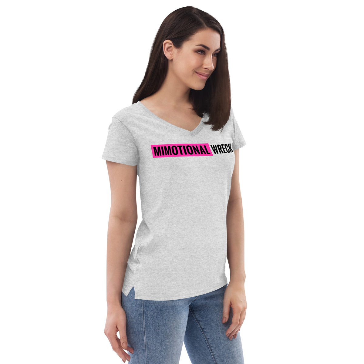 Mimotional Wreck Women’s Recycled V-Neck T-Shirt